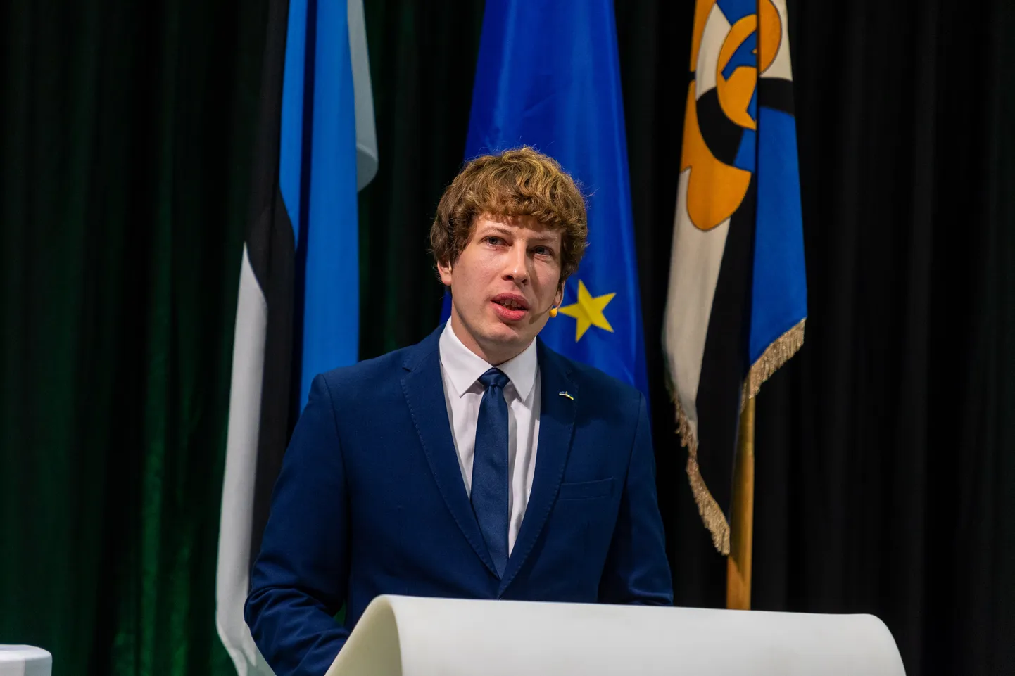 Tanel Kiik Keskerakonna kongressil.

Foto: Dmitri Kotjuh / Järva Teataja