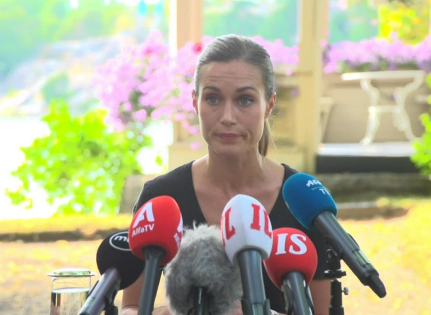 Санна Марин на пресс-конференции 19 августа 2022.