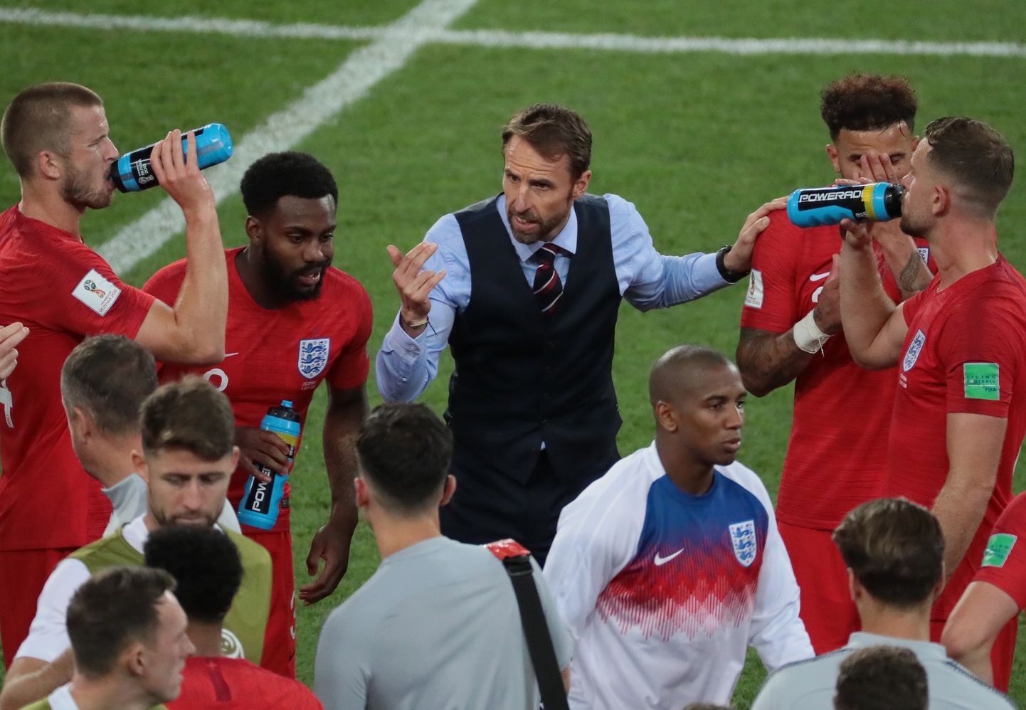 Inglismaa peatreeneri Gareth Southgate'i vestlus meeskonnaga.