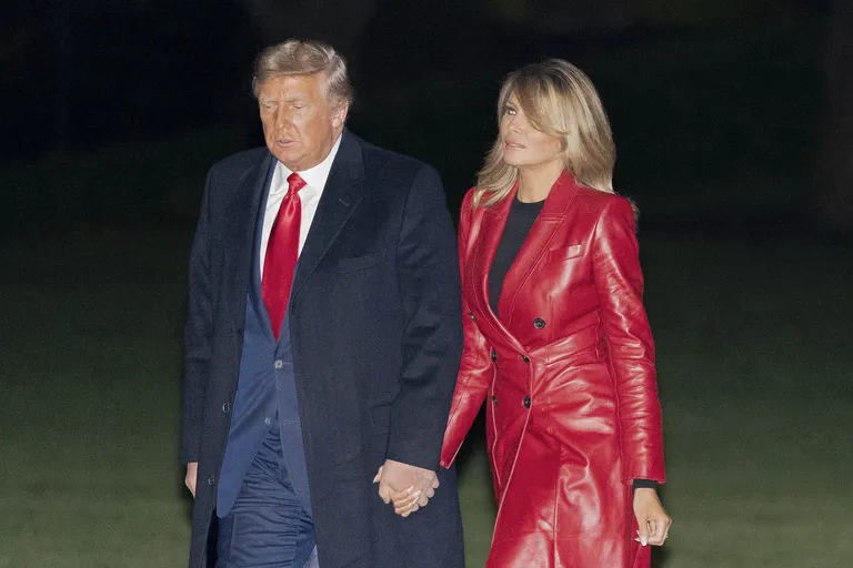 USA president Donald Trump ja esileedi Melania Trump naasmas 5. detsembril Valgesse Majja.