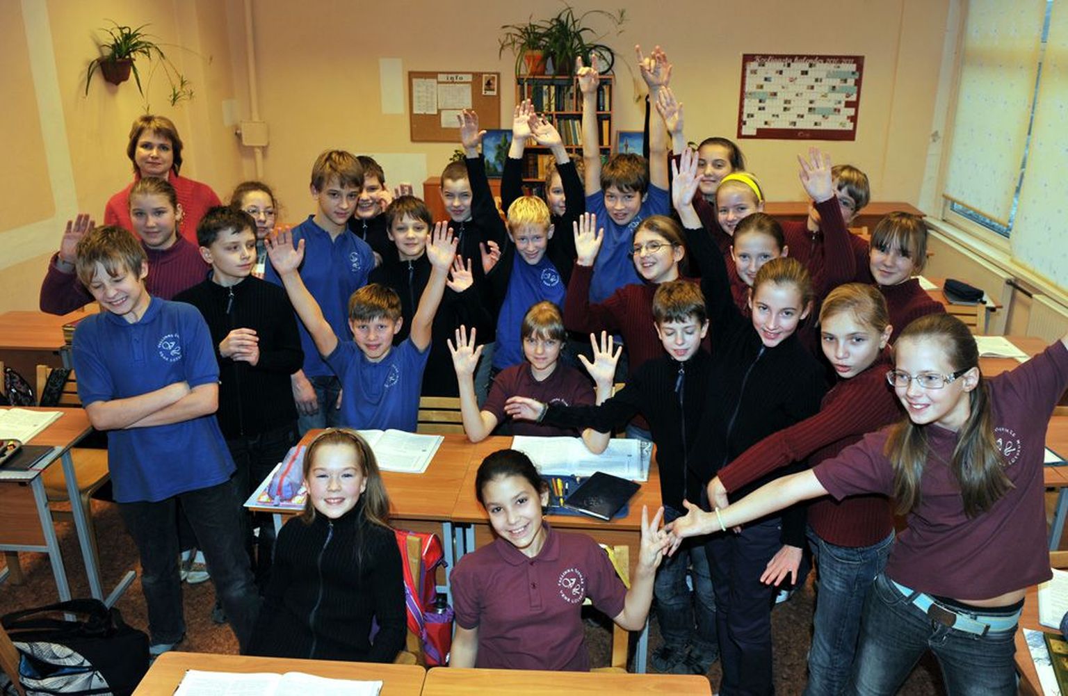 Õismäe vene lütseumi 5. klassi õpilased.