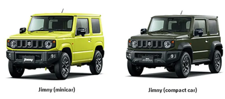 Labajā pusē - Jimny Sierra, ko paredzēts tirgot arī ārpus Japānas un dēvēt vienkārši par Jimny