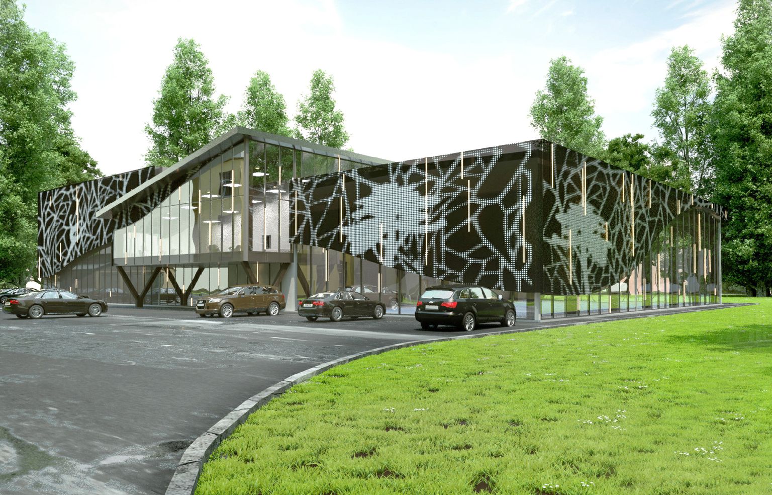 Elvas Tartu maanteel asuva koolimaja taga ujulaga spordihoone ehitamine pidi  algama 2017. aastal. Alles nüüd selgus aga töö hind ning selle 
tõttu on nii spordihoone (vasakul) kui ka ujula 
rajamine küsimärgi all.