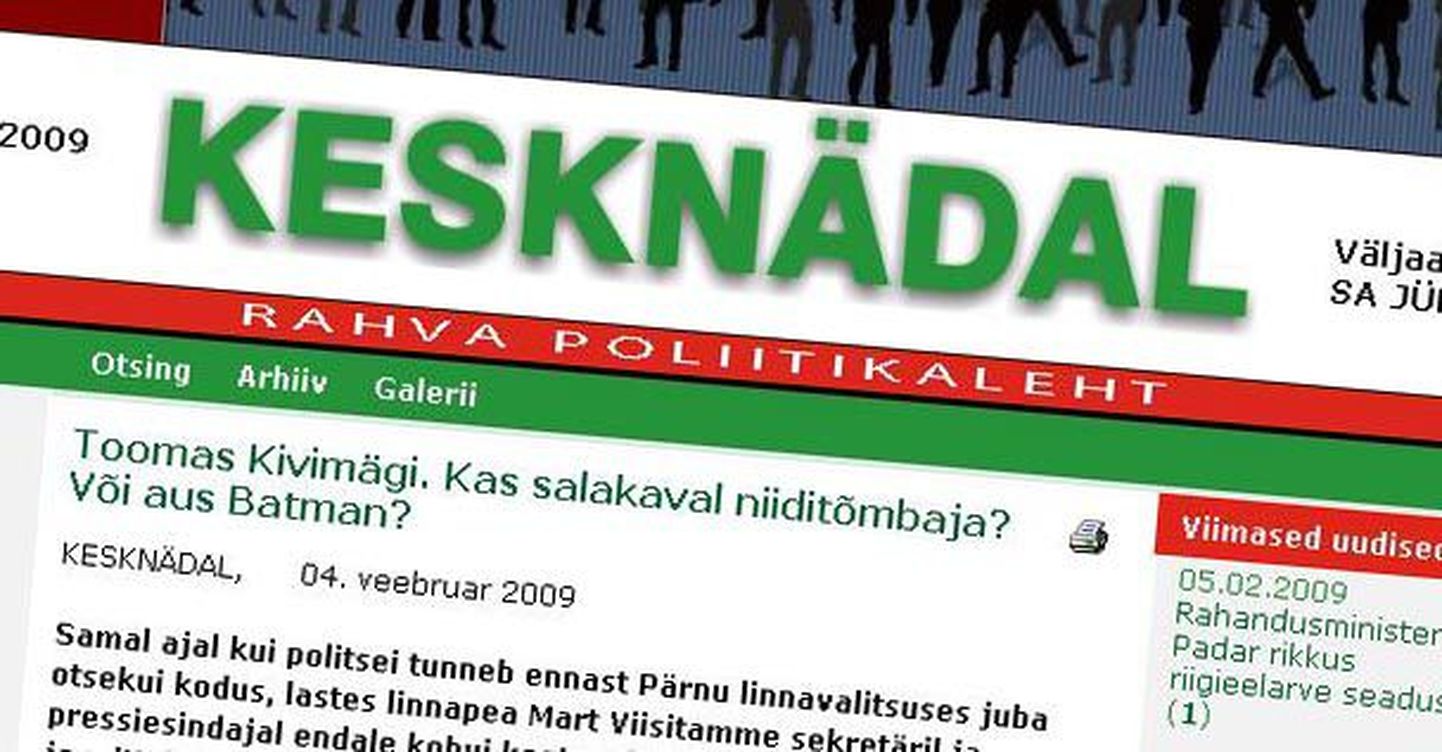 Ajaleht Kesknädal avaldas Pärnu maavanemat ründava artikli.