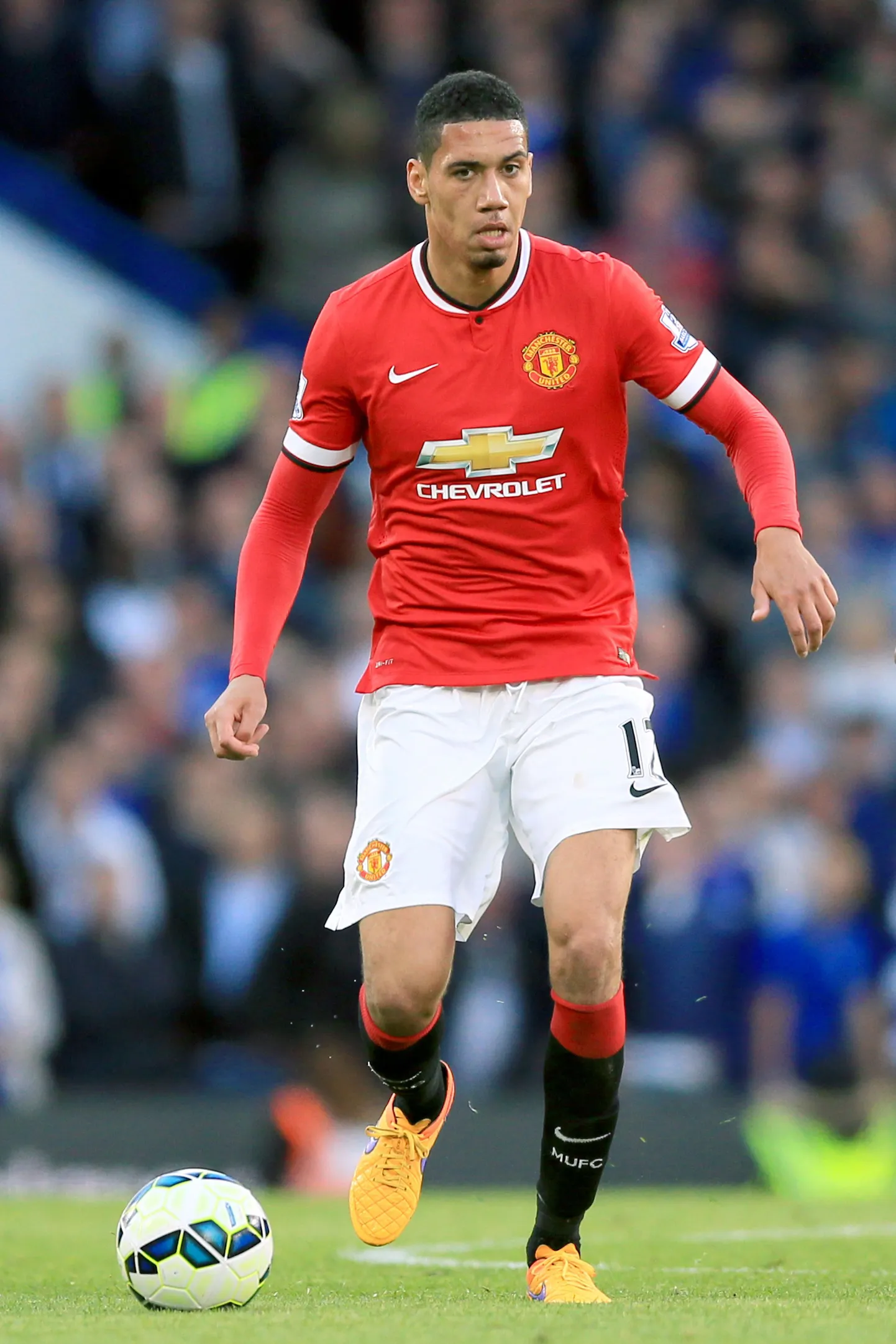 Manchester Unitedi kaitsja Chris Smalling.