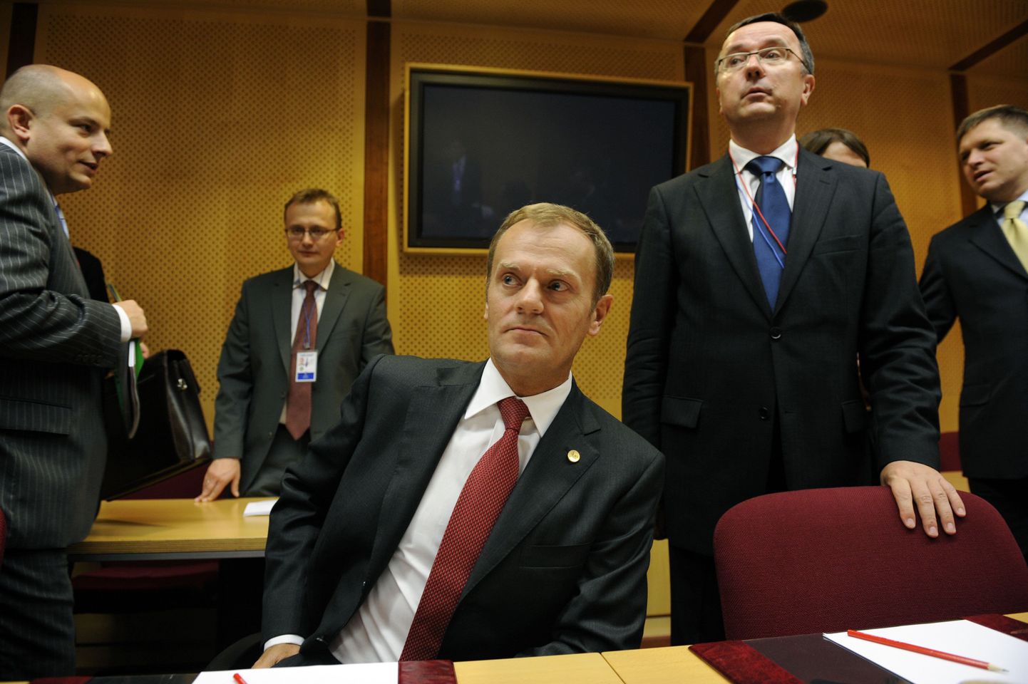Poola peaminister Donald Tusk enne tänase minitippkohtumise algust Brüsselis.