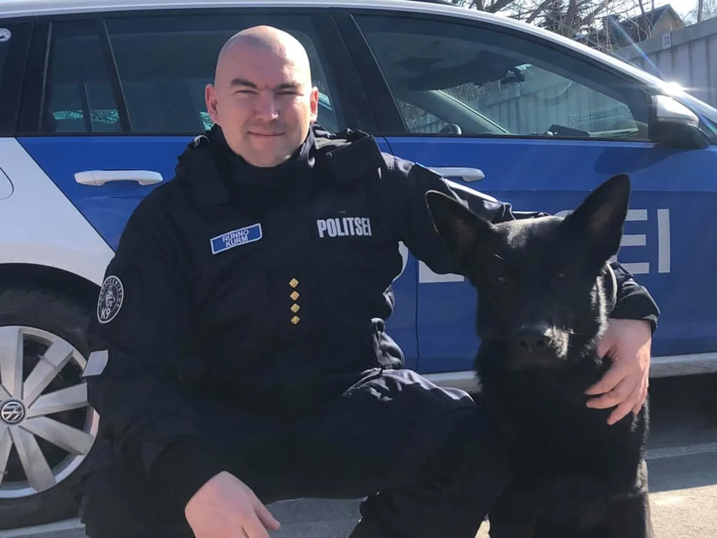 Kuressaare Politseijaoskonna uued liikmed Rünno Kurm ja Kutt.