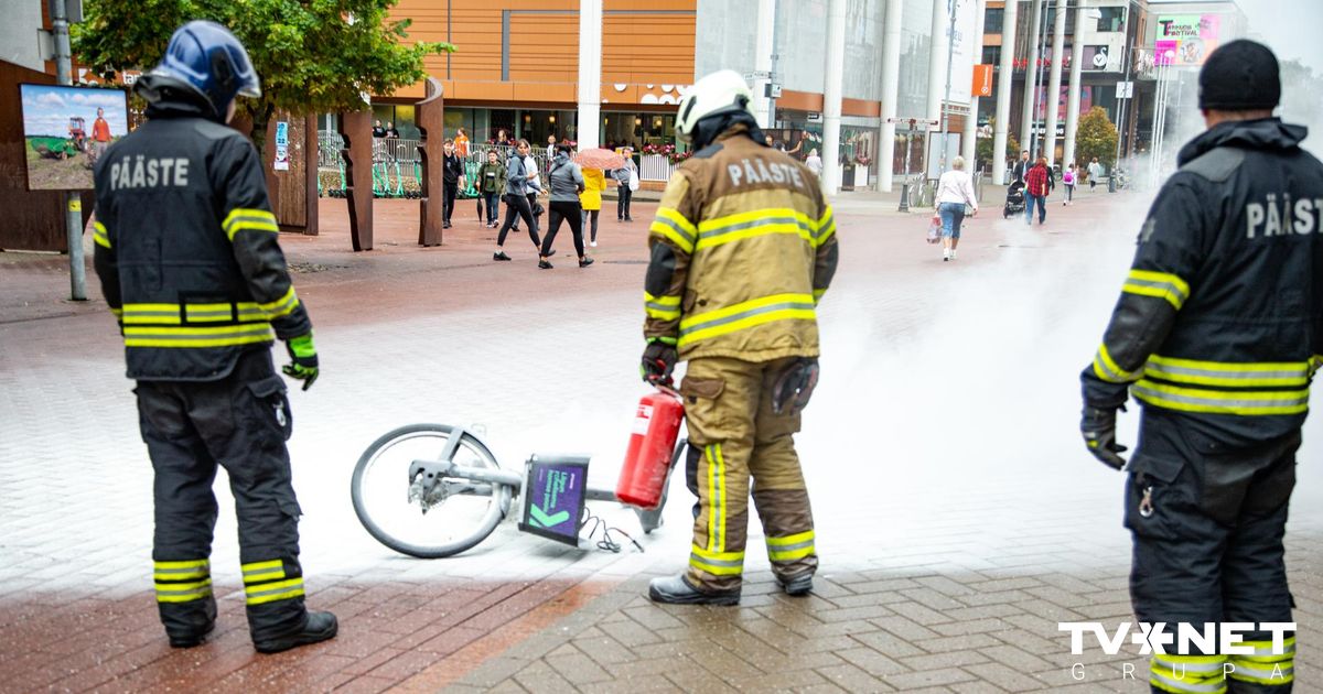 ФОТО В Тарту аккумулятор взятого напрокат велосипеда взорвался во время ...