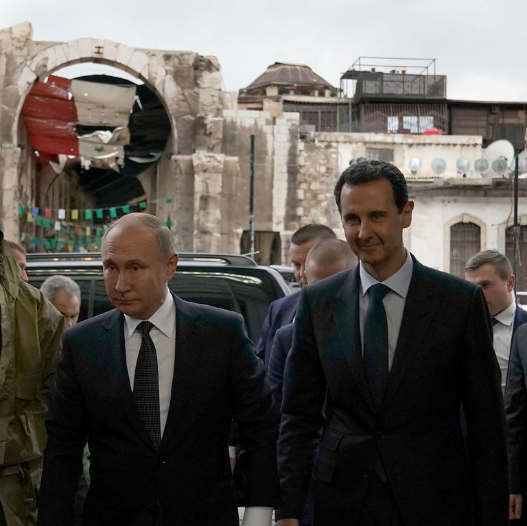 Venemaa president Vladimir Putin ja Süüria president Bashar al-Assad 8. jaanuaril Damaskuse vanalinnas