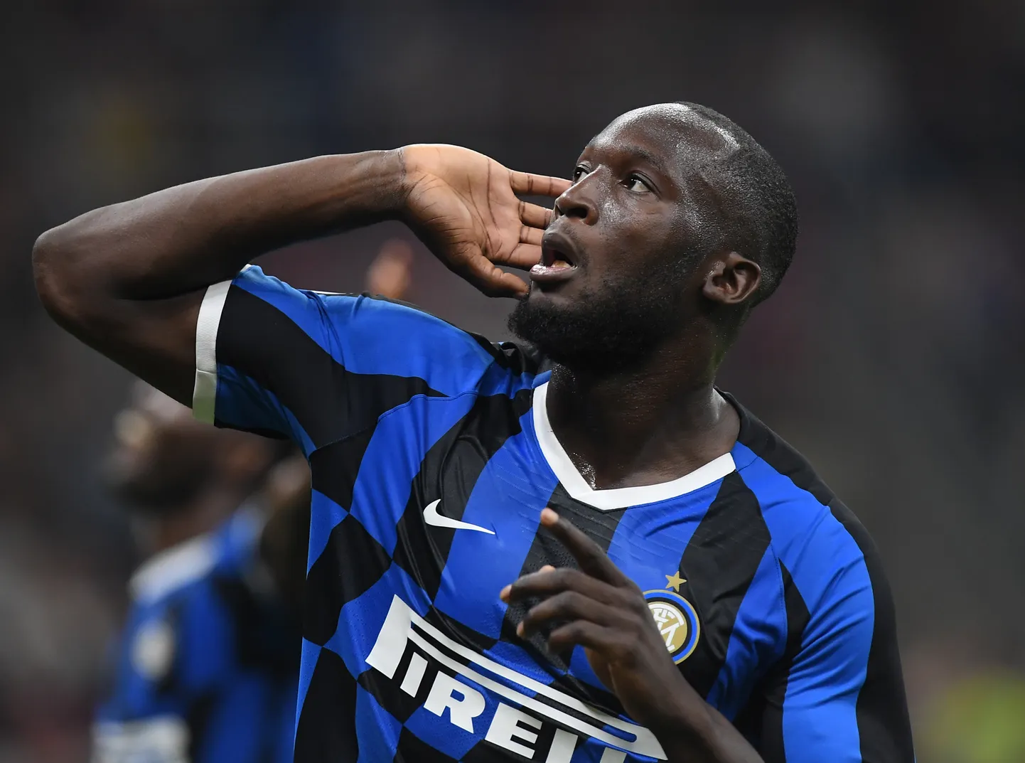 Romelu Lukaku väravat tähistamas.
