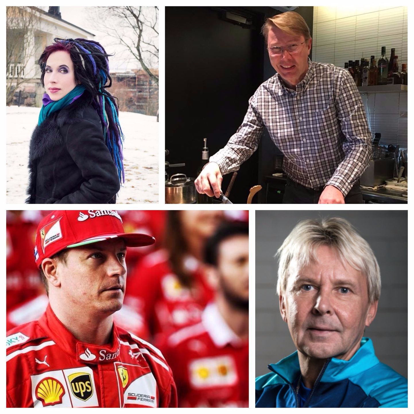 Mika Häkkinen, Sofi Oksanen, Matti Nykänen, Kimi Räikkonen