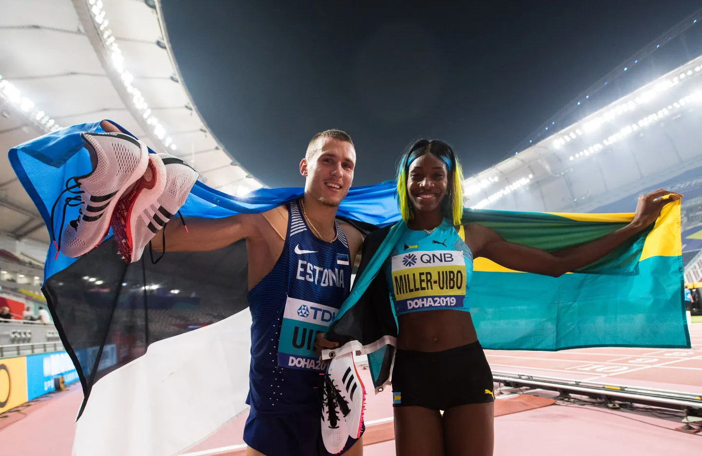 Maicel Uibo ja Shaunae Miller-Uibo.