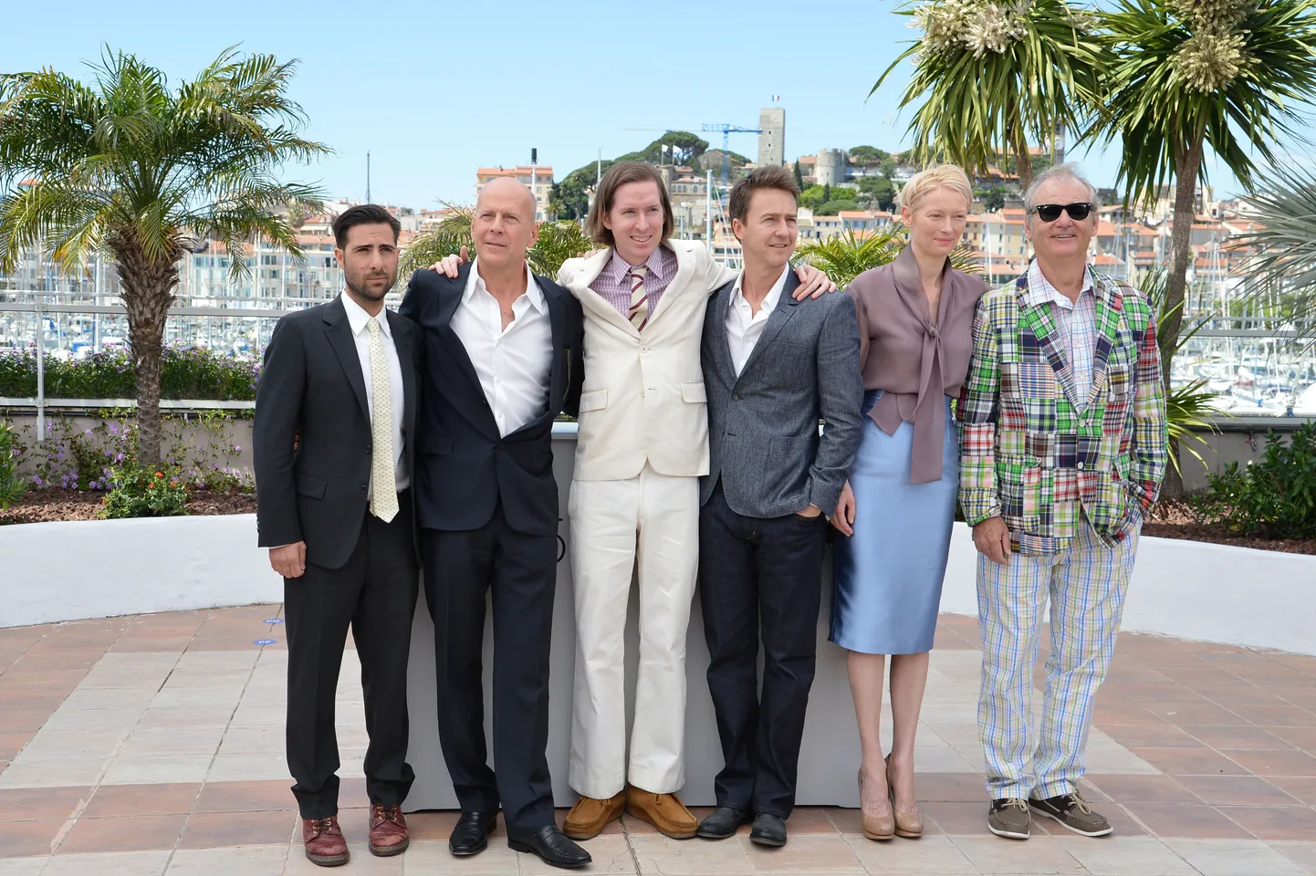 Jason Schwartzman, Bruce Willis,Wes Anderson, Edward Norton, Tilda Swinton ja Bill Murray