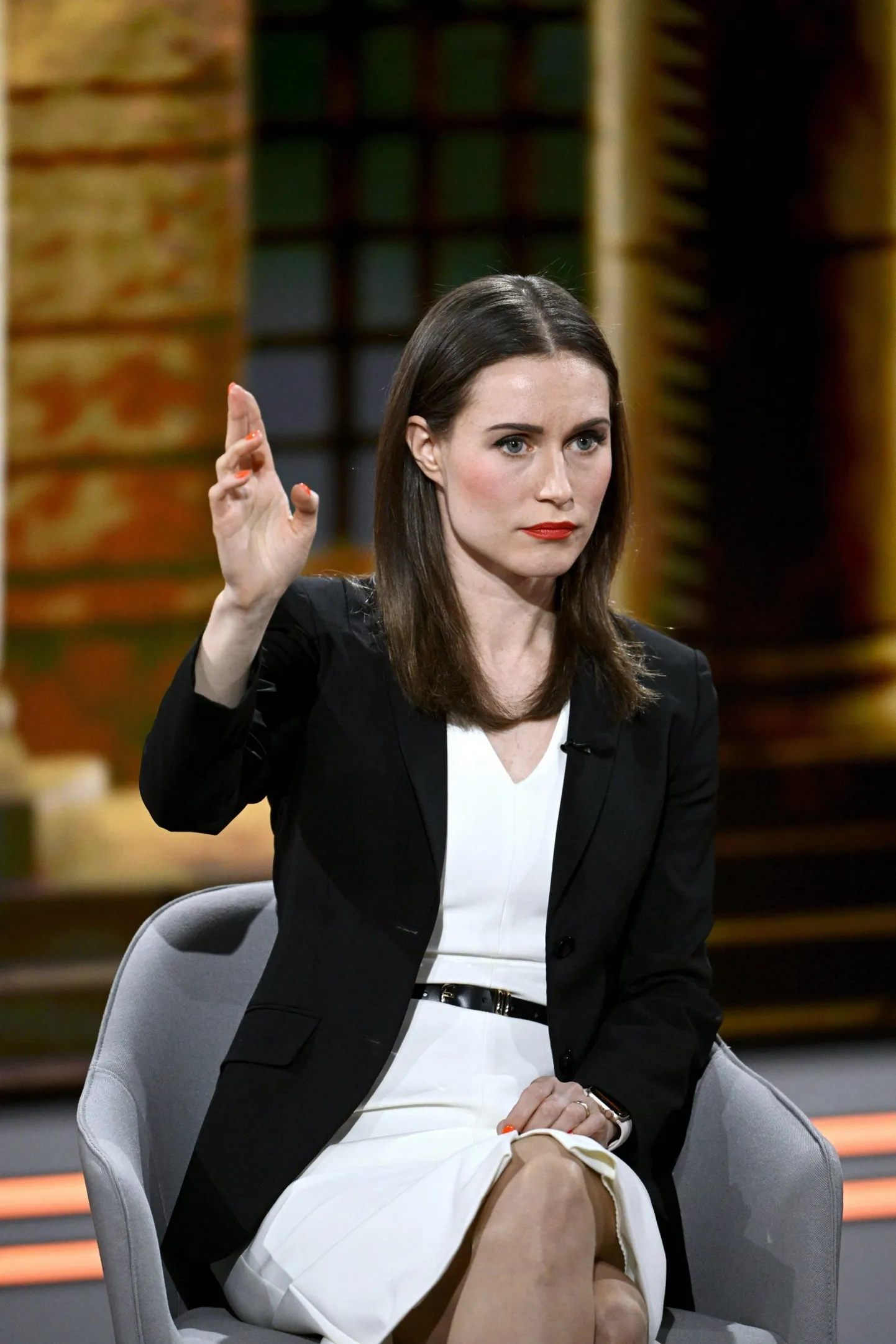 Sanna Marin valimisväitluses 29. märtsil 2023.
FOTO: Imago /
markku Ulander