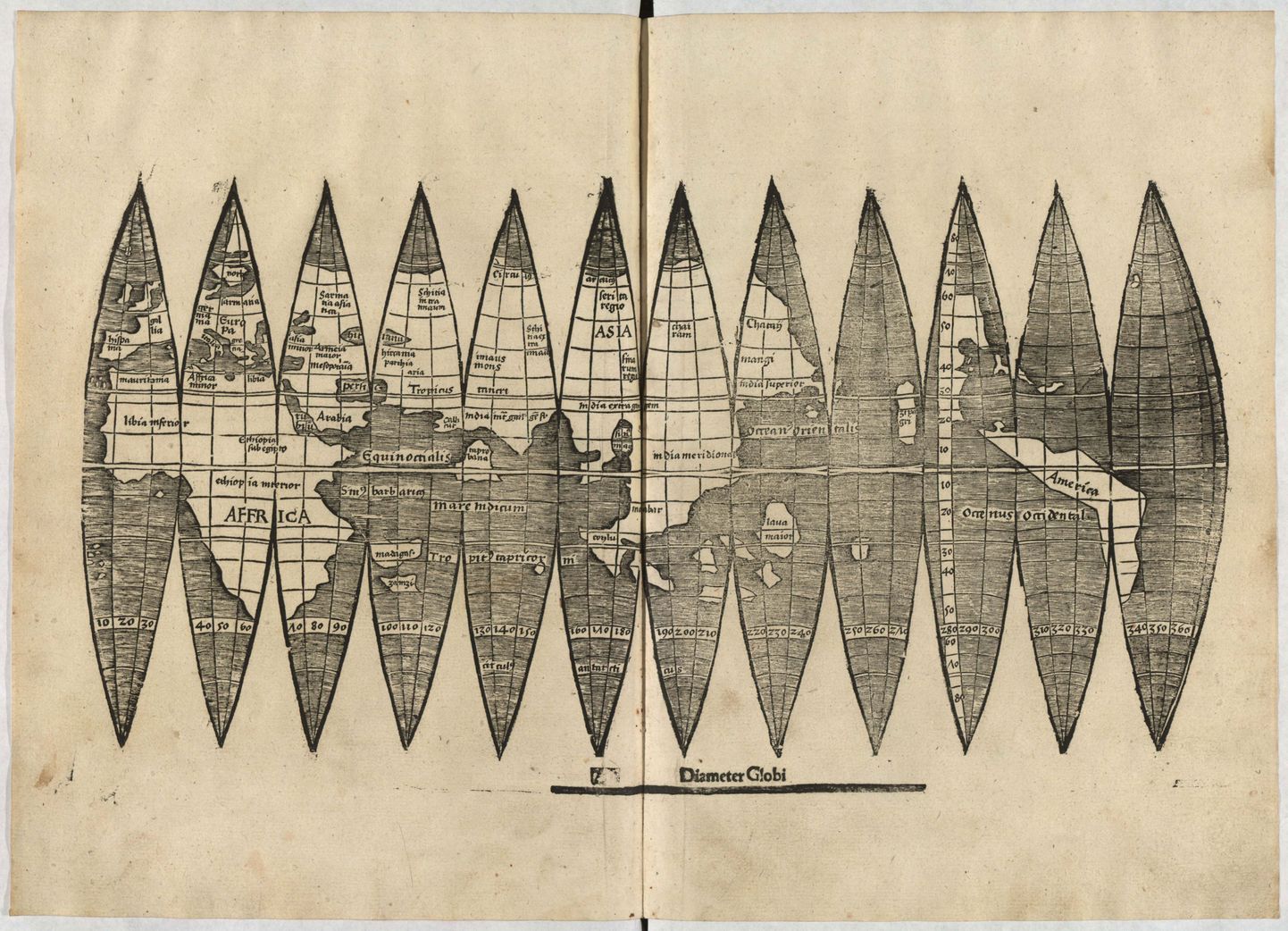 16. sajandi kaart, mille on esmakordselt kujutatud Ameerikat