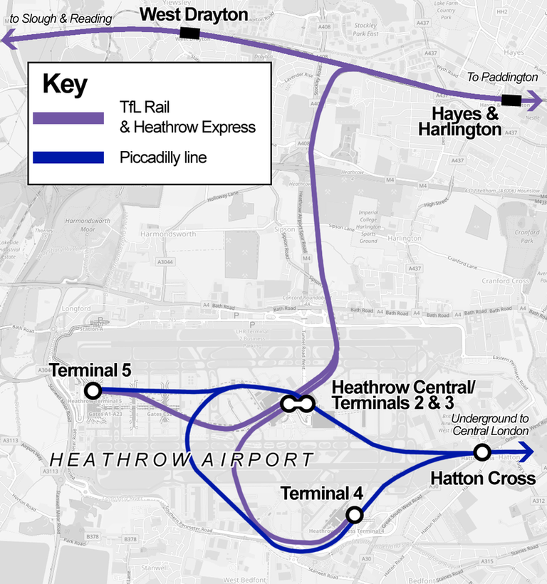 TFl Rail teenused viiakse Heathrow lennujaamas Elizabethi liini brändi alla.