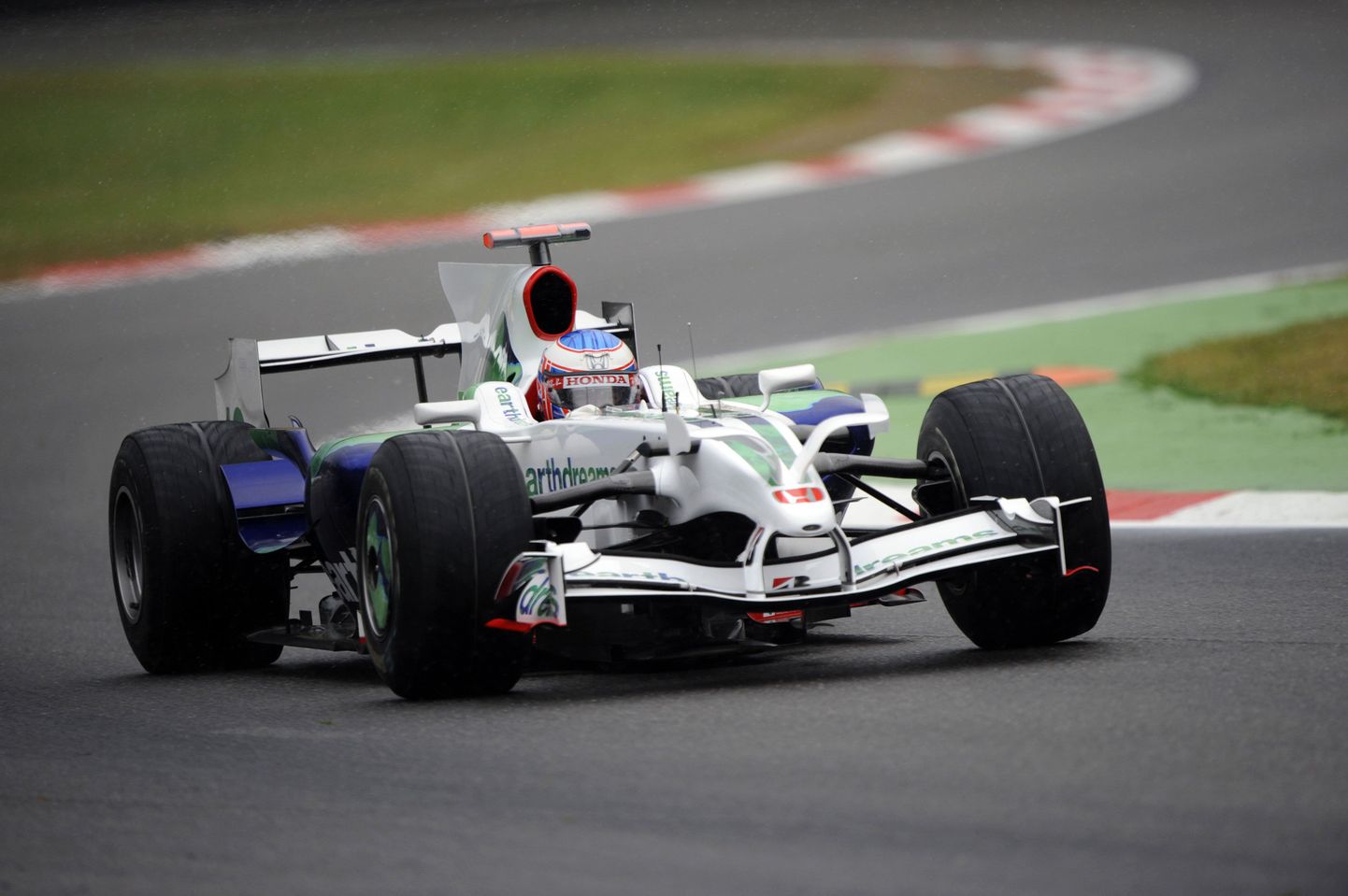Jenson Button Honda vormel-1 auto roolis.