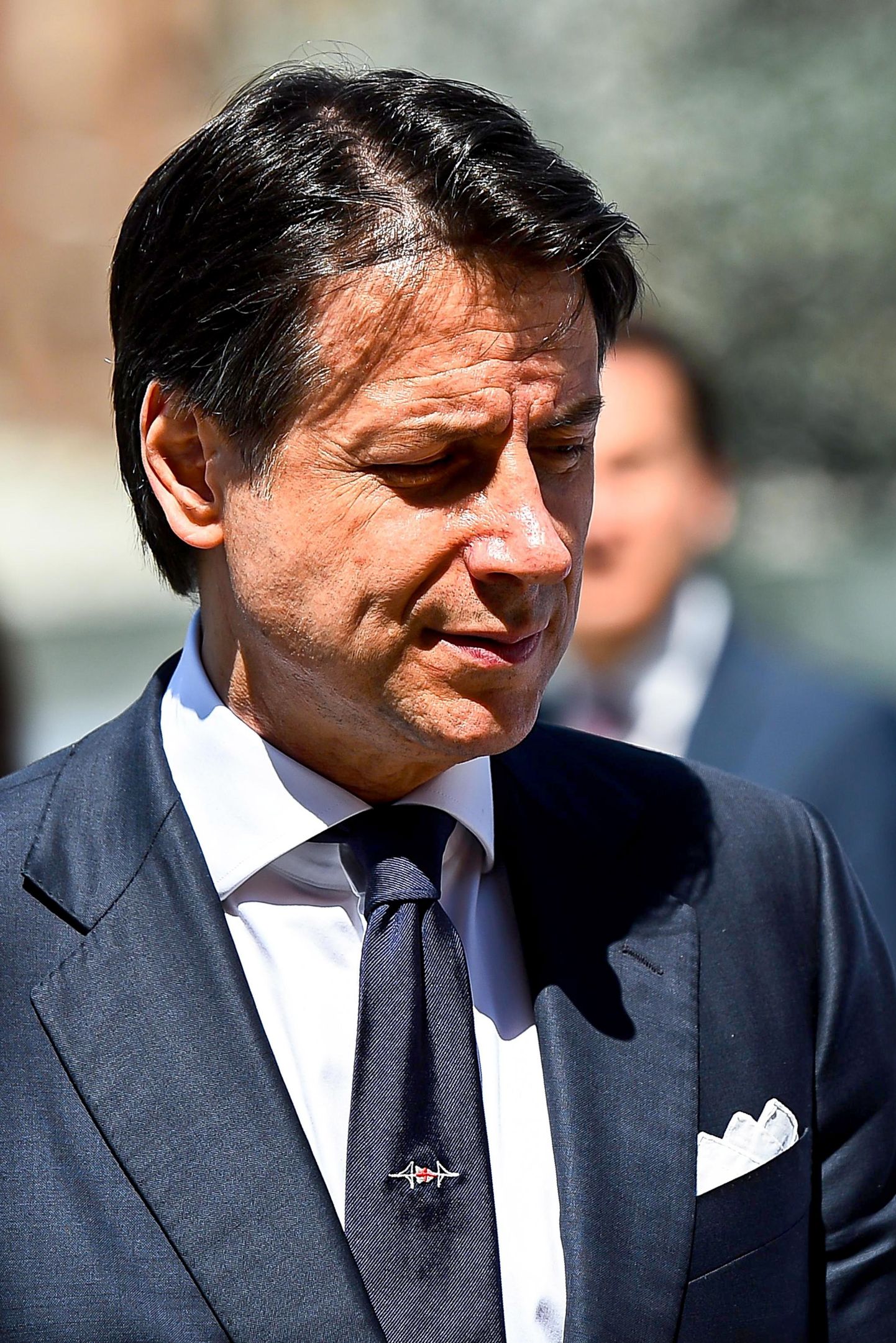 Itaalia peaminister Giuseppe Conte kolmapäeval Genovas 43 inimelu nõudnud Morandi maantesilla varingu esimese aastapäeva tseremoonial.