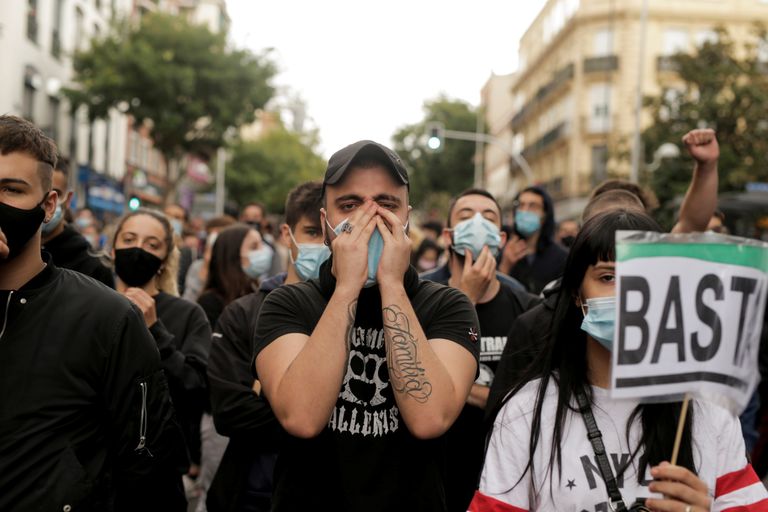 Акция протеста в Мадриде.