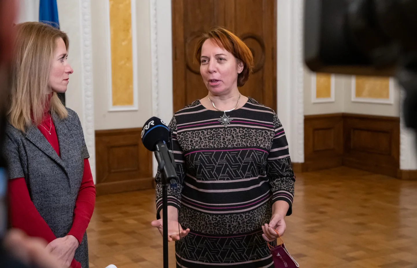Kaja Kallas ja Mailis Reps tutvustavad koalitsioonikõneluste hetkeseisu