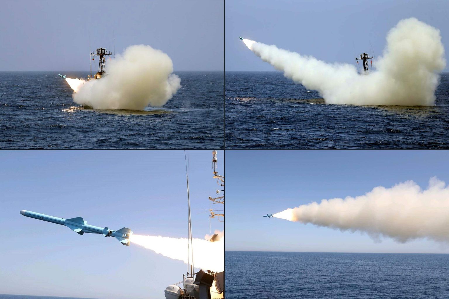 Iraani sõjalaev raketti välja tulistamas. Foto on illustratiivne.
