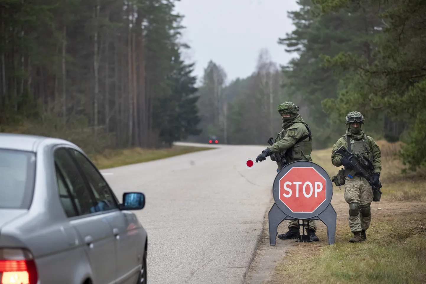 Lietuvas karavīri pie Lietuvas-Baltkrievijas robežas. Ilustratīvs attēls.