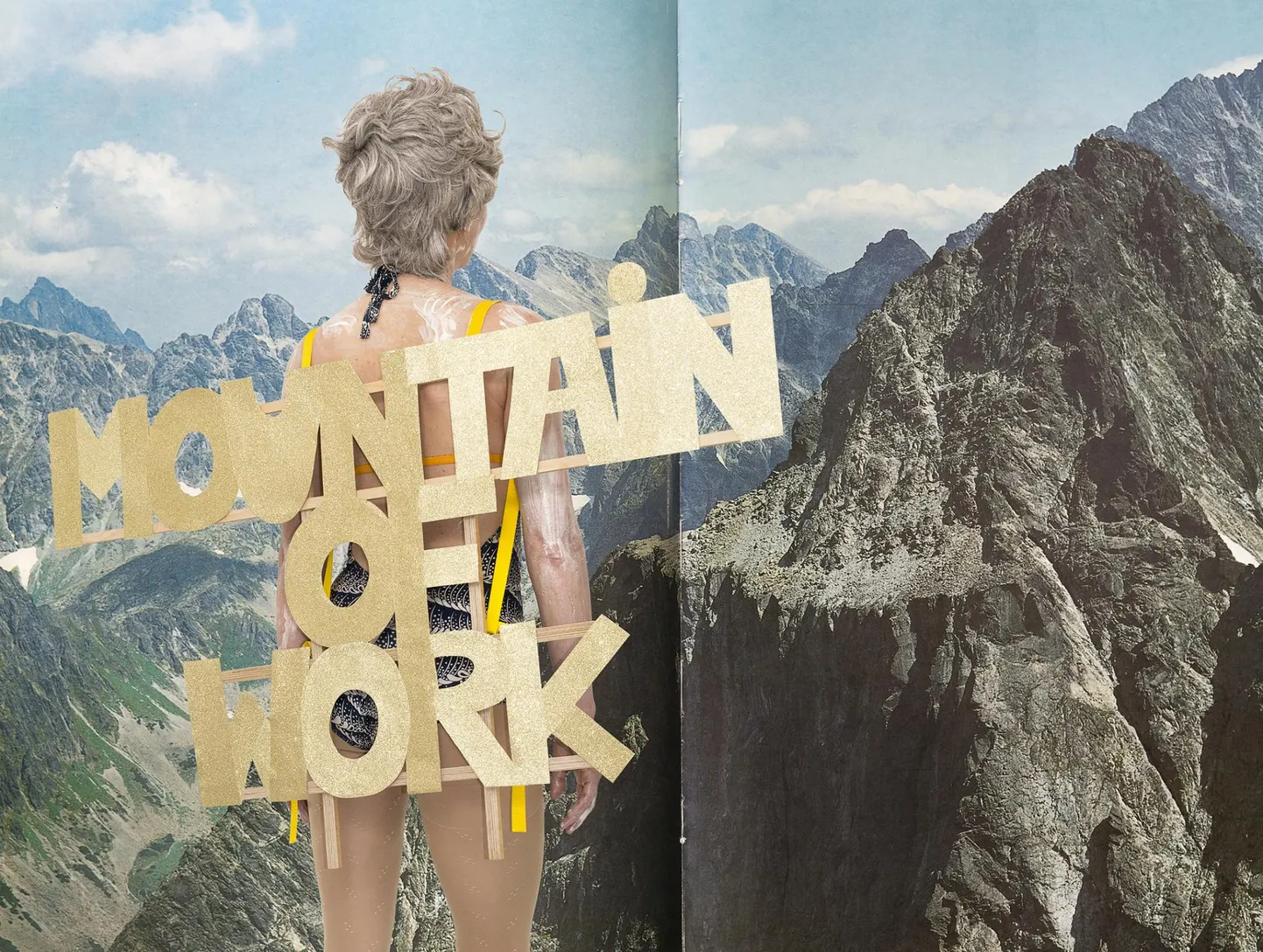 Sigrid Viir, "Mountain of Work" (2021). Viiri soolonäitus "Võltspuhkaja reisipäevik" Rüki galeriis jääb vaadata 6. juulini.