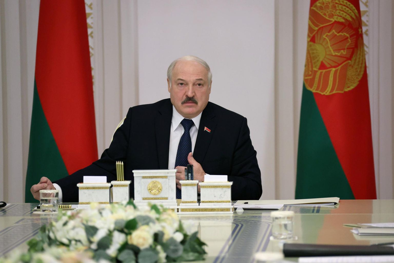 Valgevene president Aljaksandr Lukašenka räägib Minskis migrandikriisist.