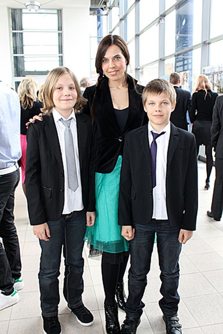 Ivetas ar abiem dēliem - Edvardu (13) un Gustavu (10) 