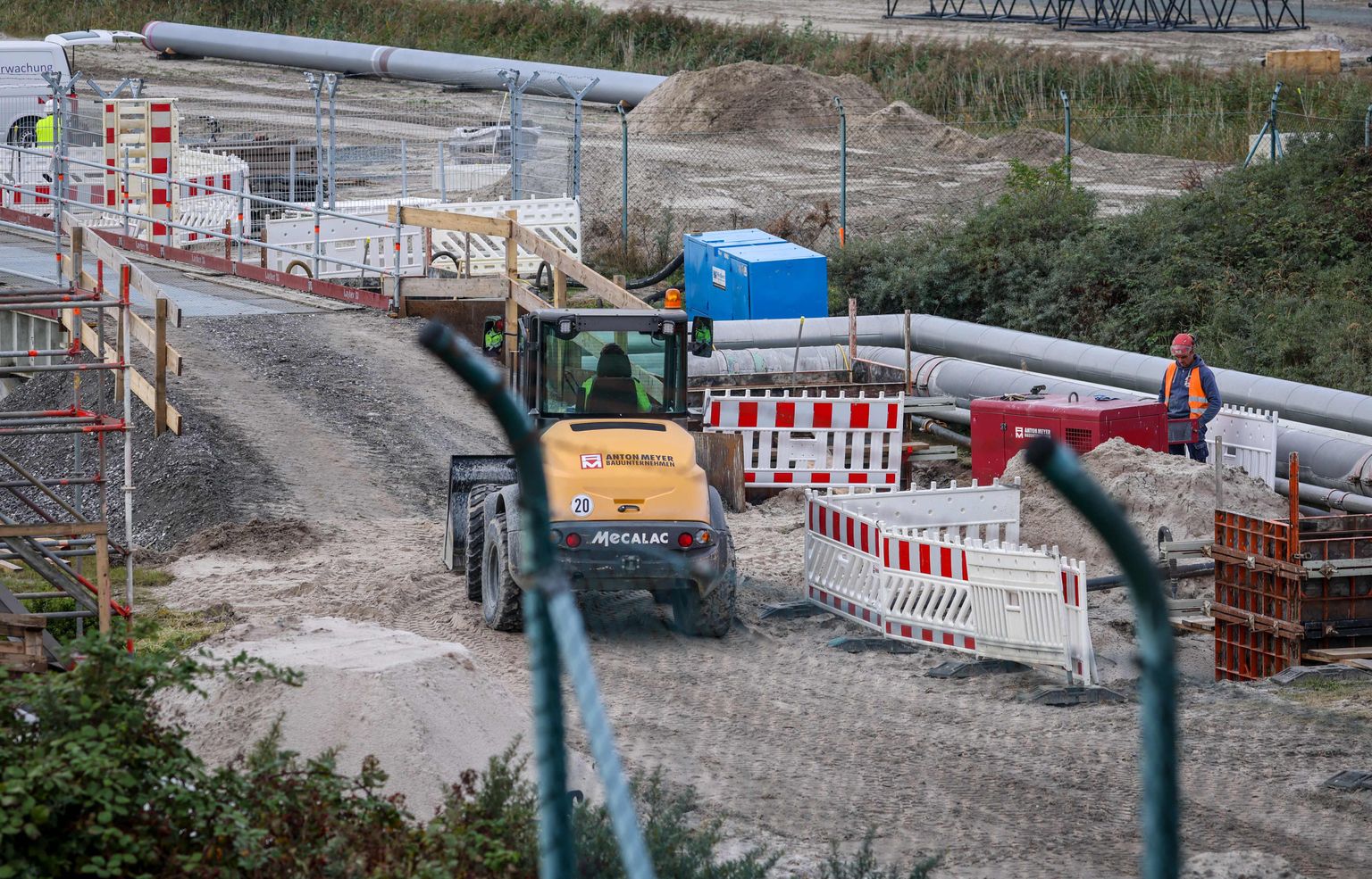 Gaasitrassi ehitus Saksamaal, kus ettevõtted kardavad, et gaasi võib nappida.