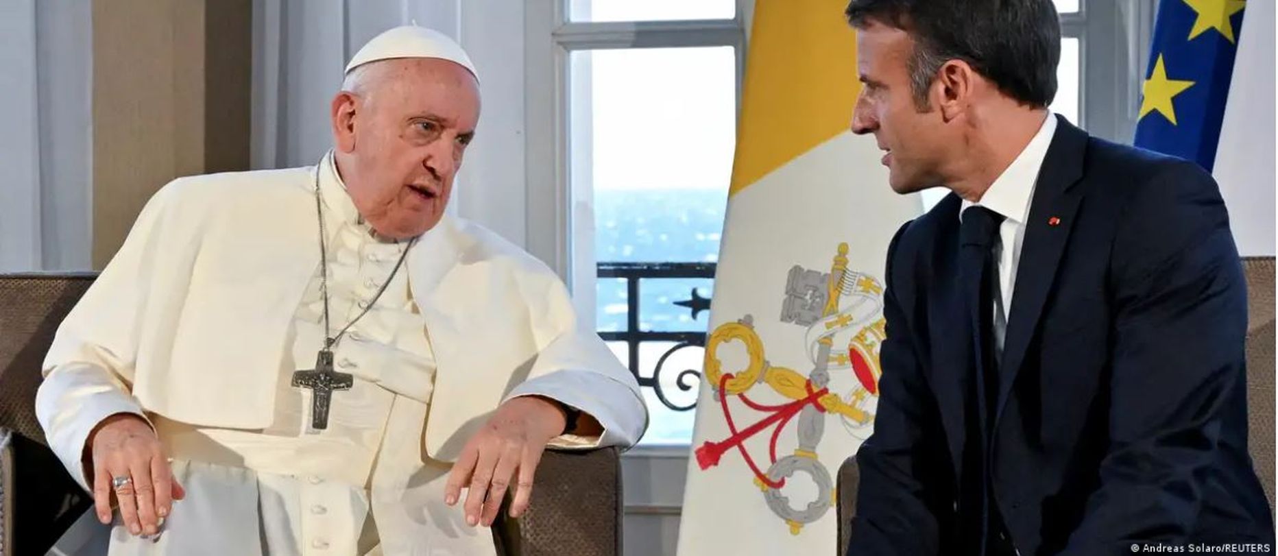 Папа римский и президент Франции в Марселе