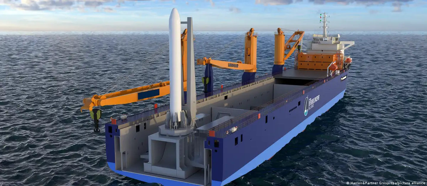 Так будет выглядеть немецкая платформа по запуску ракет в космос, расположенная в Северном море