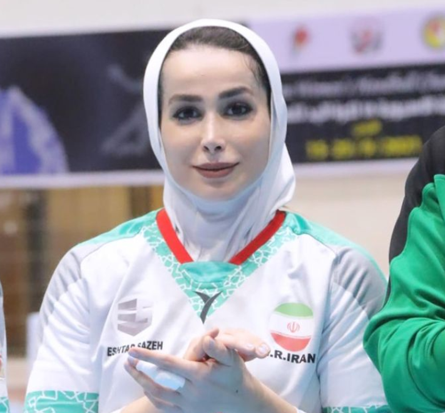 Iraani käsipallikoondislane Shaghayegh Bapiri.