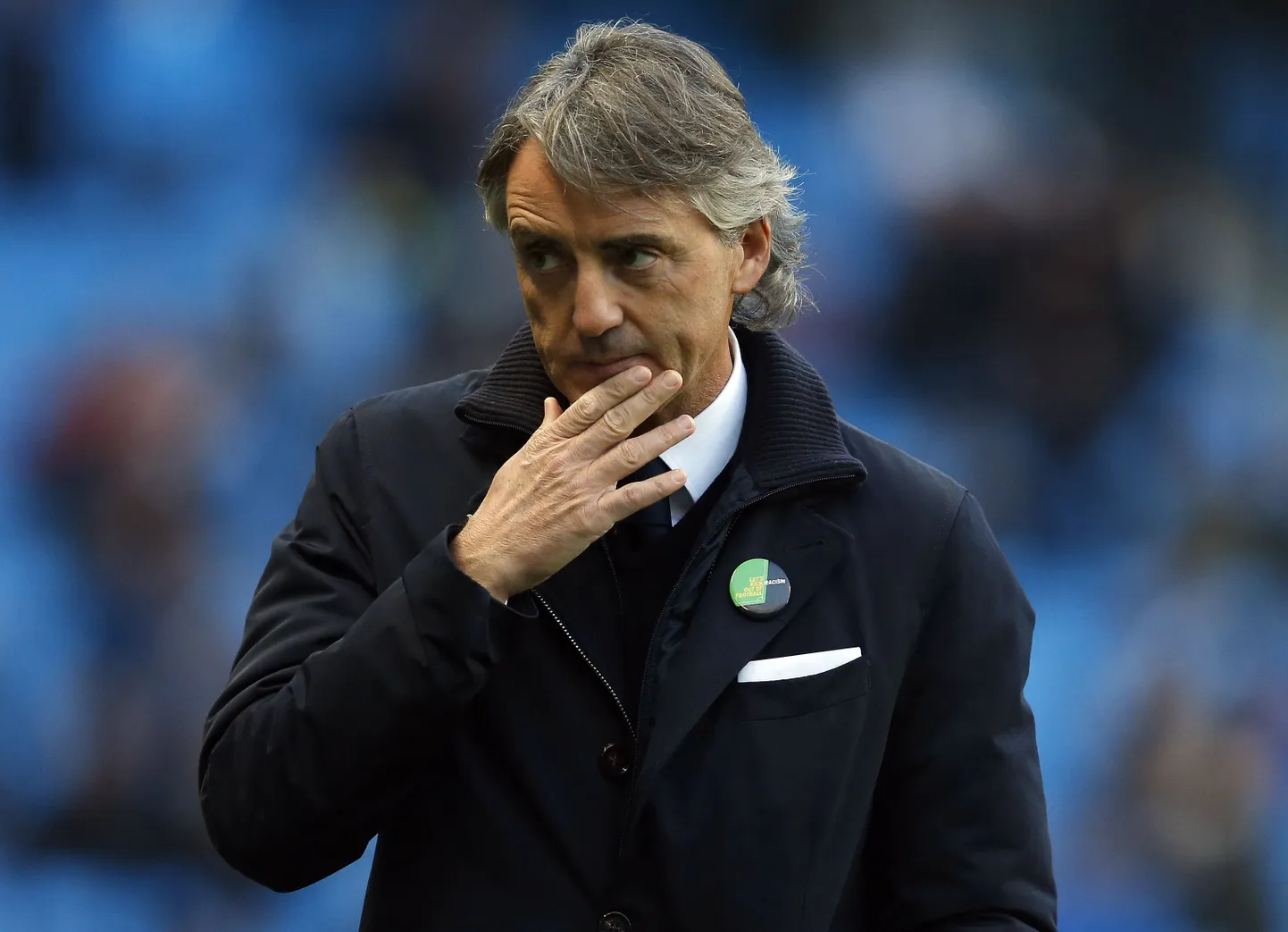Manchester City endine peatreener Roberto Mancini.