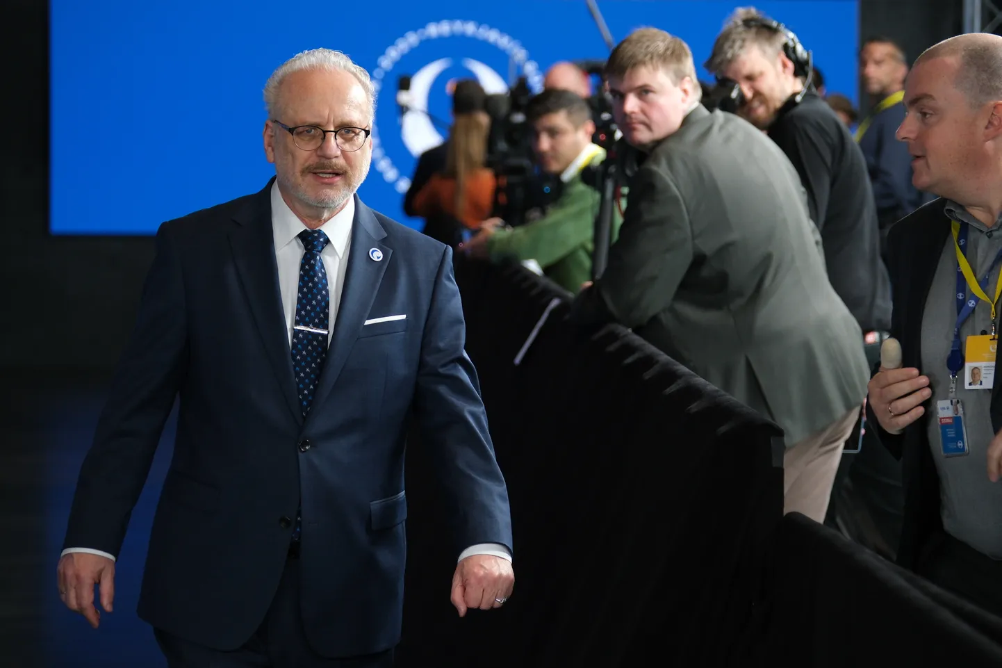 Президент Латвии Эгил Левитс на встрече глав государств и правительств Совета Европы.