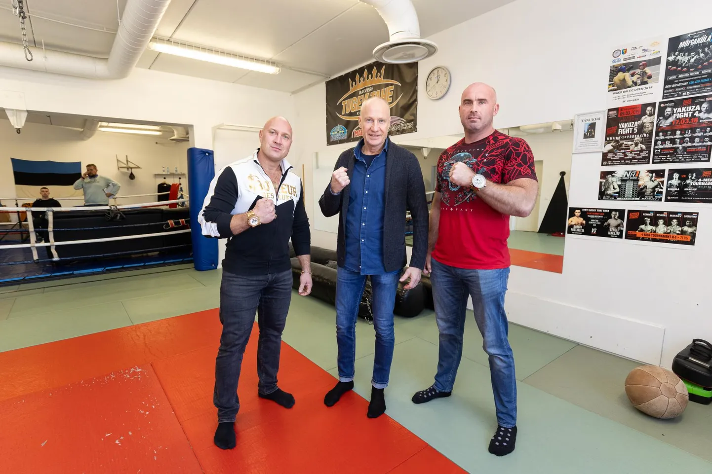 Gert Goršanov (vasakult), Meelis Lao ja Mark Tervinsky rääkisid Underground Fight Night võistlusest ja spordist üldse.
