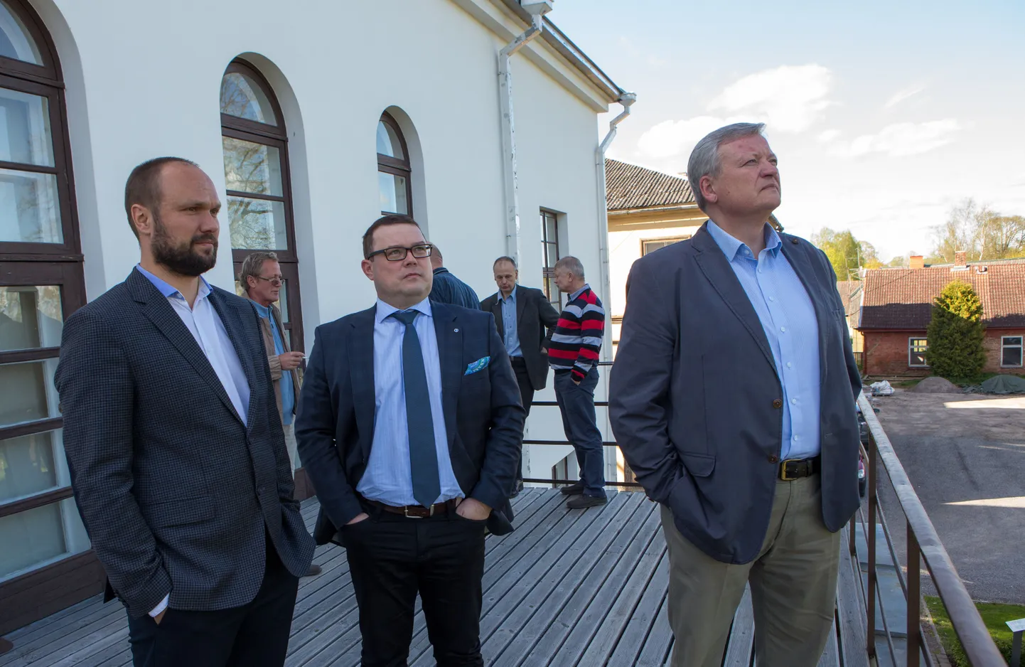 EVR Cargo nõukogu liikmed Randel Länts (vasakul) ja Peep Aru (paremal) Viljandis.