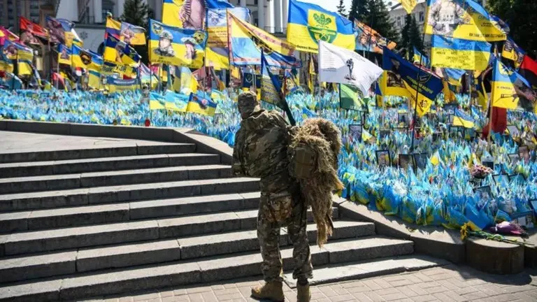 Украинский военнослужащий.