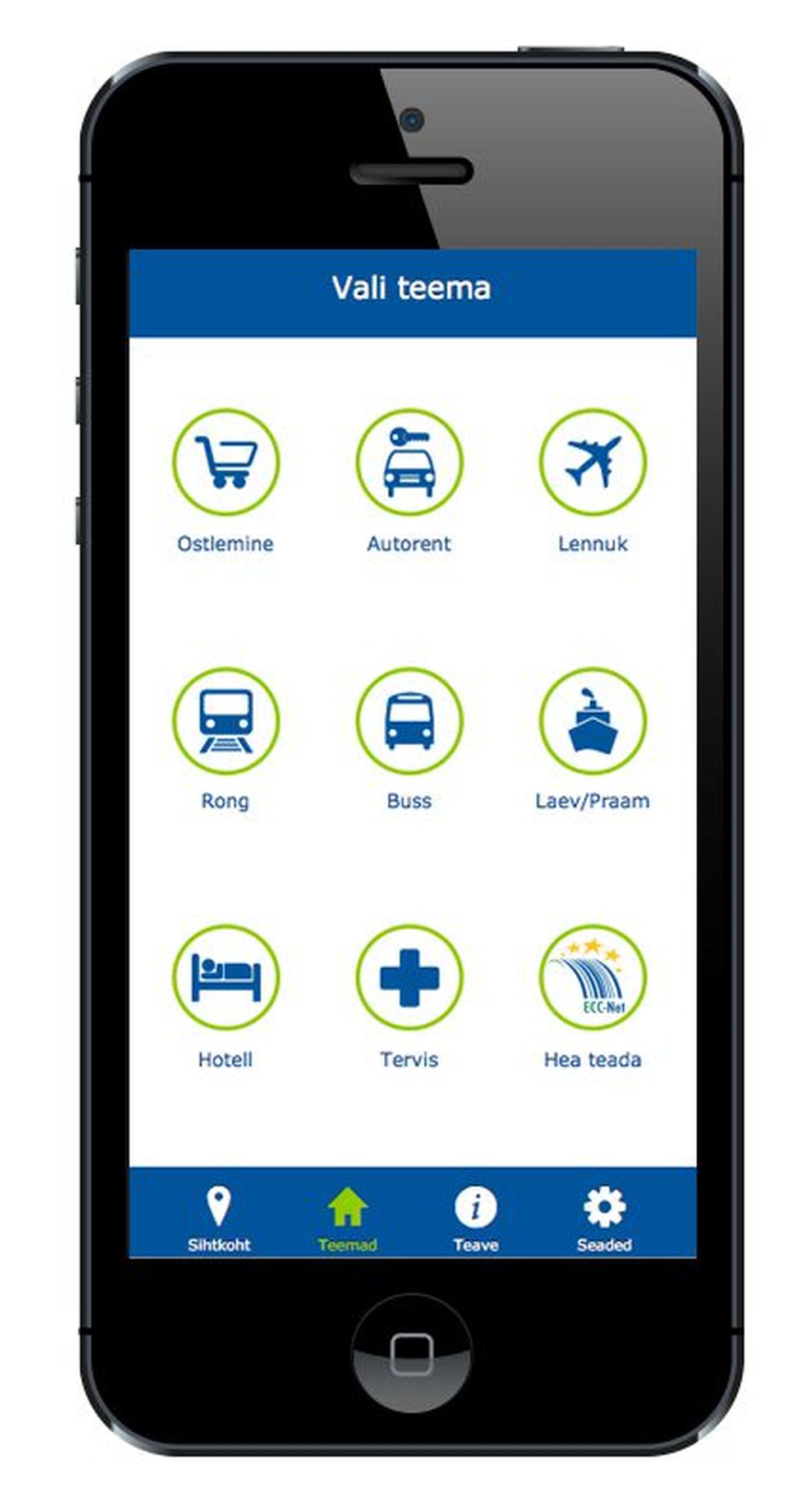 Uus mobiiliäpp ECC-Net: Travel app