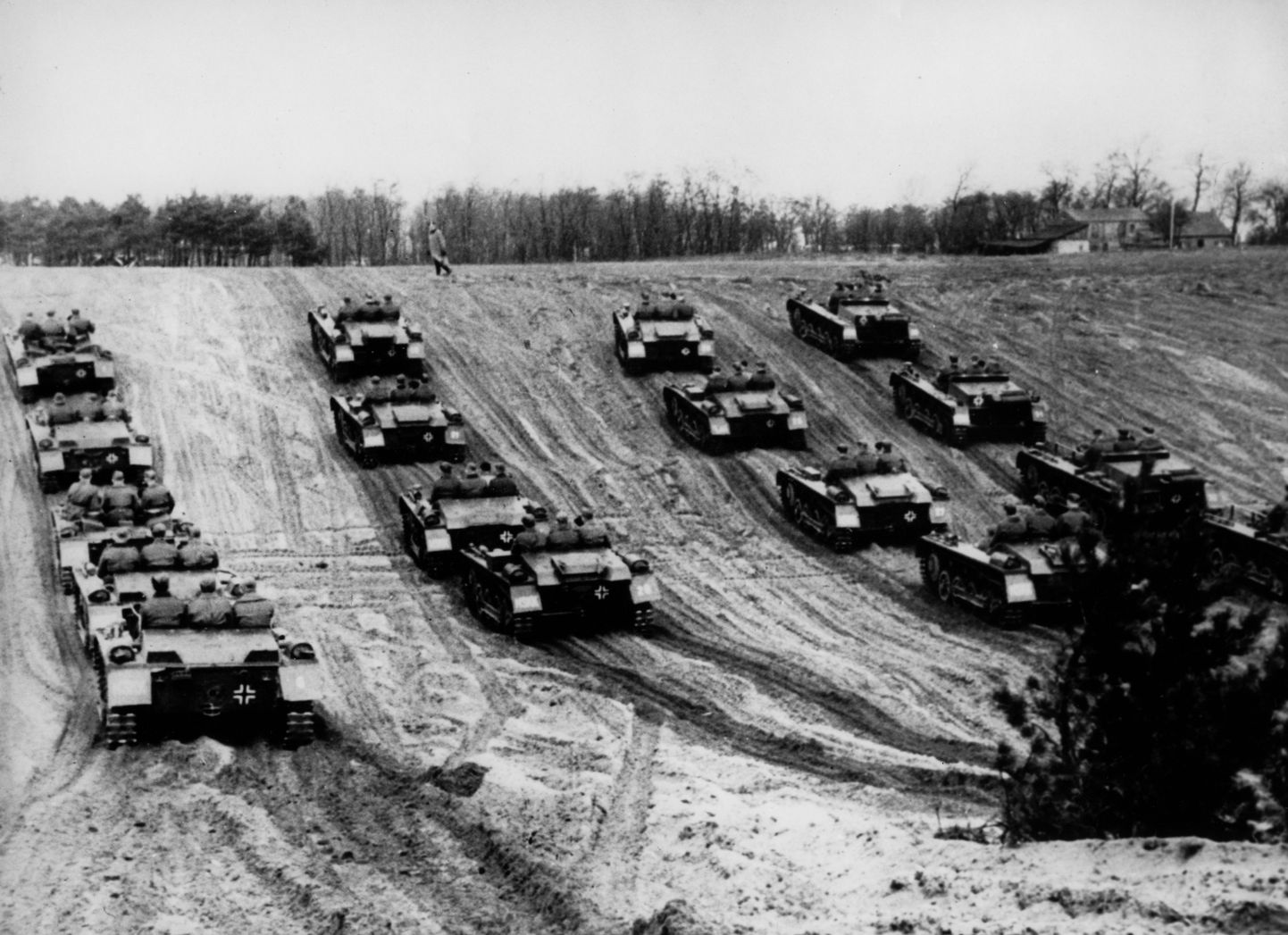 According to the German caption on this picture it shows German tanks taking part in exercises " somewhere in France " 18 May 1944