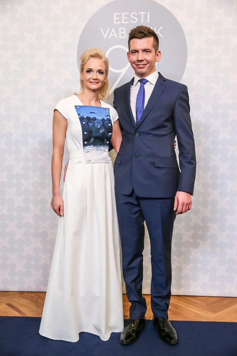 Siret Kotka-Repinski ja Martin Repinski 2016. aastal presidendi vastuvõtul.