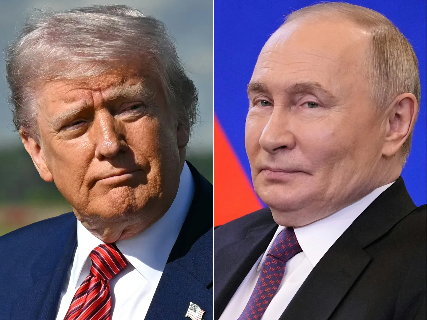 ASV prezidents Donalds Tramps un Krievijas diktators Vladimirs Putins.