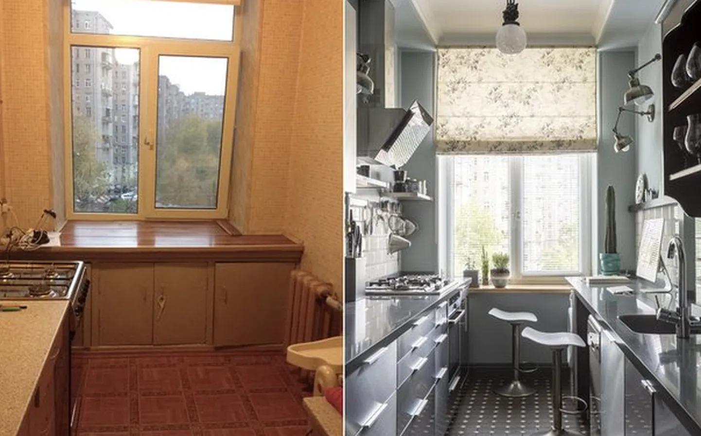 Квартира с "бабушкиным ремонтом" до и после.