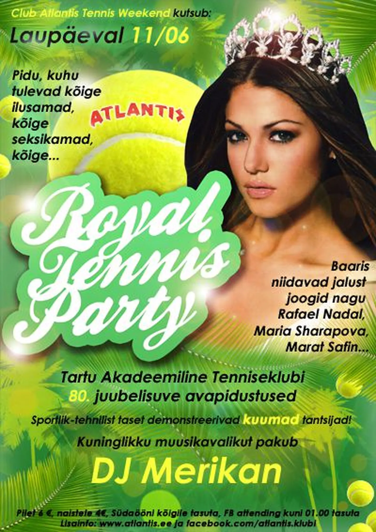 Club Atlantis Tennis Weekend toob klubisse Tartu koorekihi!