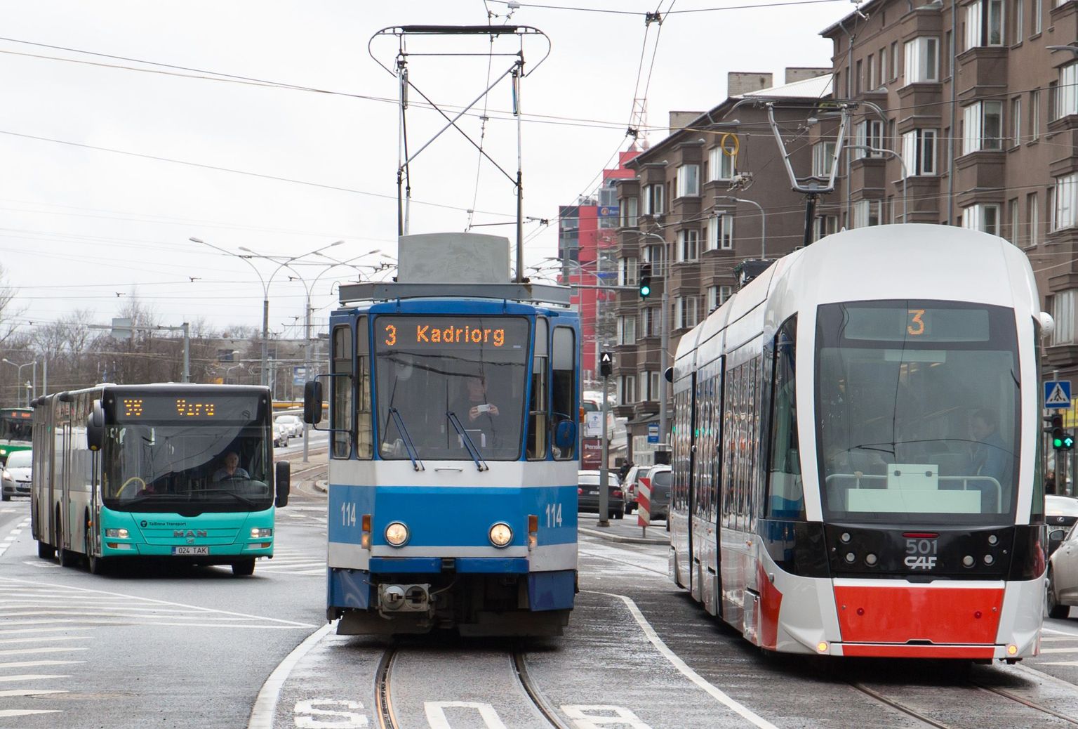 Общественный транспорт в Таллинне. Иллюстративное фото.