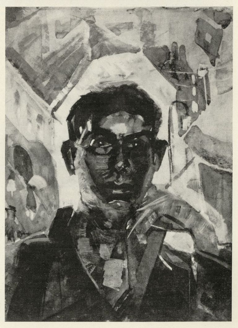 Eduard Ole. Autoportree. Kavand. 1918. Tempera. Foto KUMU