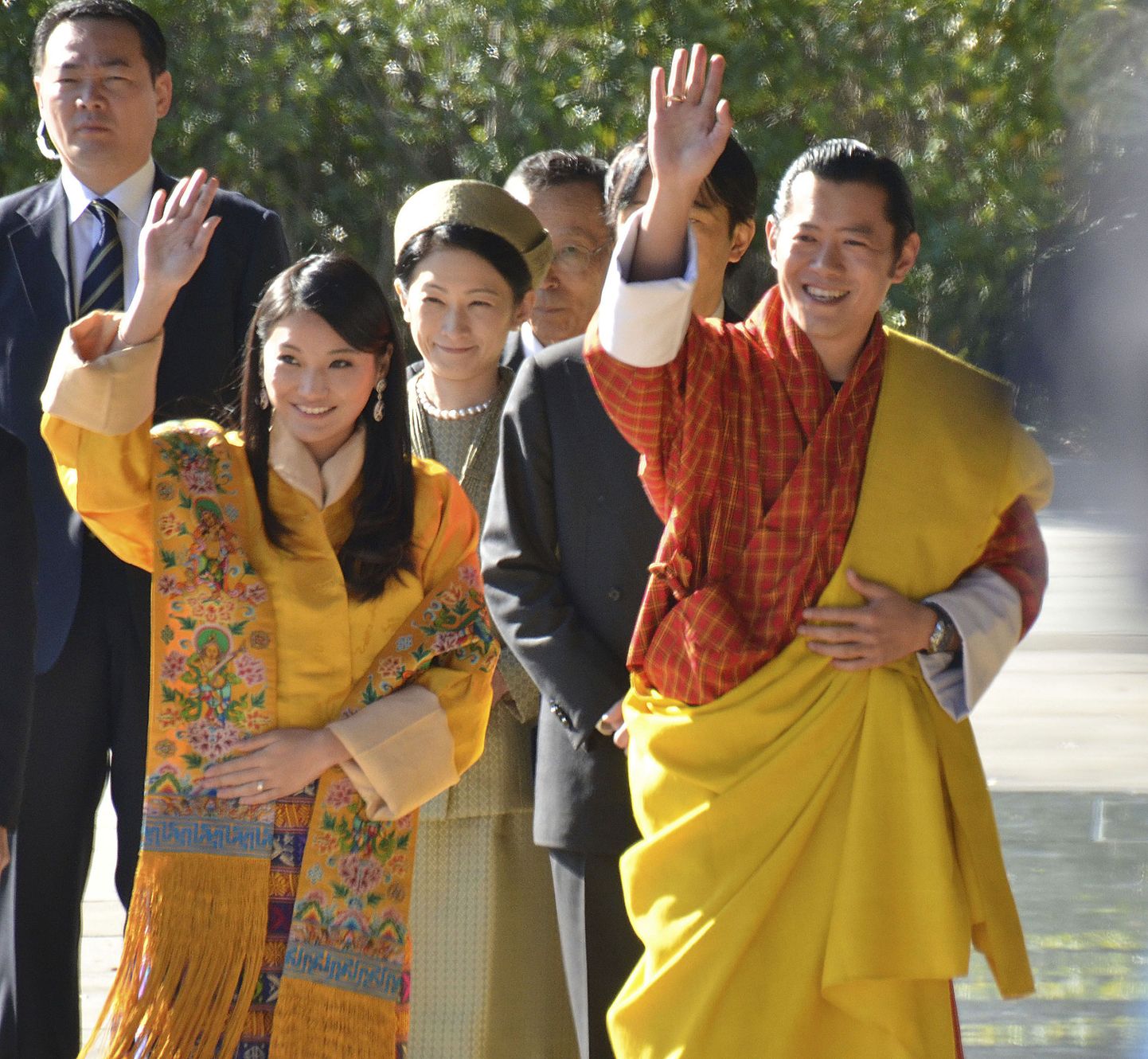 Bhutani kuningas Jigme Khesar Namgyel Wangchuck  ja kuninganna Jetsun Pema