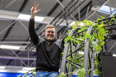 Viimase sTARTUp Day peakorraldaja Mart Lättekivi kandmas festivali tarvis disainitud pusa.