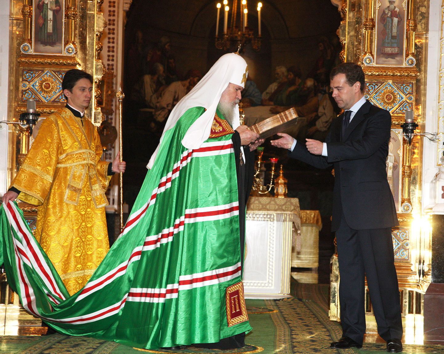 Moskva patriarh Aleksius II kohtumas president Dmitri Medvedeviga.