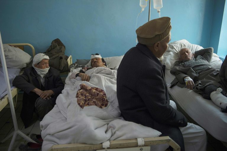 Rünnakus vigastada saanud mehed Kabuli haiglas. 
